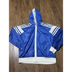 Vtg Winning Ways Sweatshirt Hoodie Track Warm-Up Retro Jacket Blue Wht  Men's XL